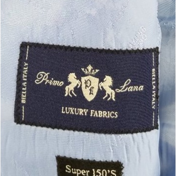 Sam Surin Bespoke Sport Coat 2-Button 44 Blue Pinstripe Surgeon Vented Super 150 - Picture 3 of 16